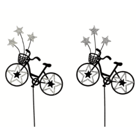 Paquet de 12 pics en métal vélo étoilé - Louts - Décoration - Grossiste
