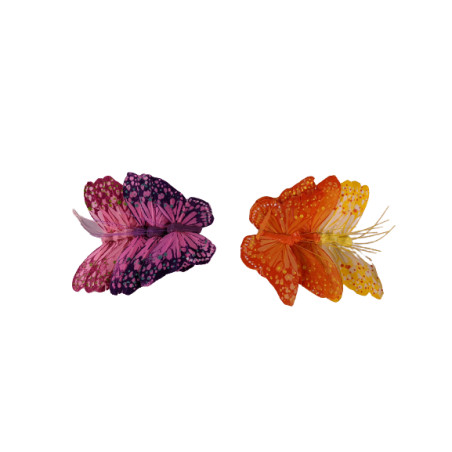 Paquet de 12 papillons 2 tailles - Woigot - Décoration - Grossiste