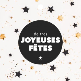 Paquet de 12 cartes carrées "Joyeuses Fêtes " - Ubaye - Carterie - Grossiste