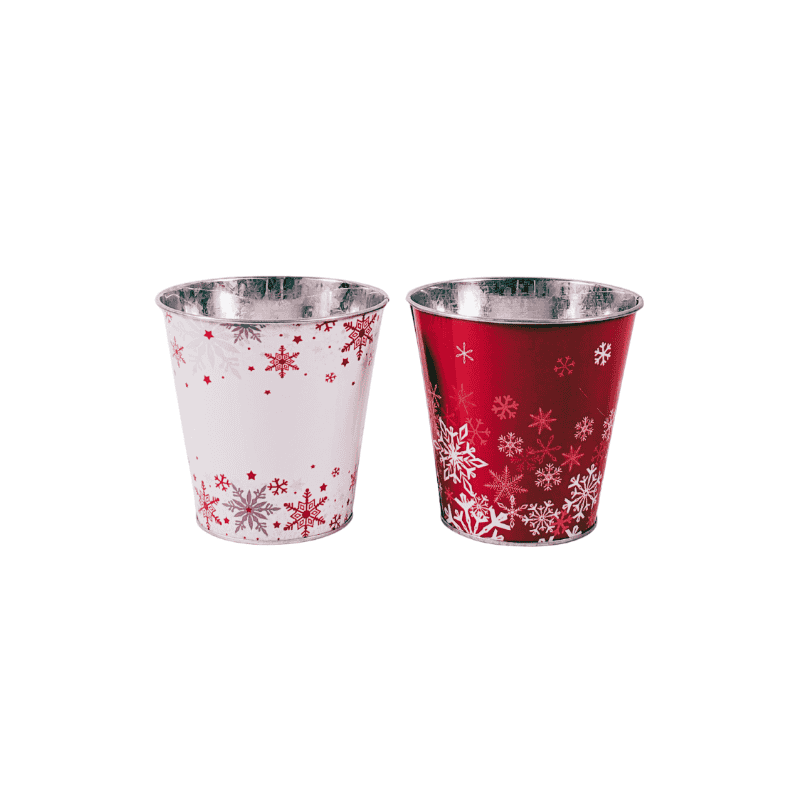 Cache-pot conique en zinc - Flocons - Contenants - Grossiste Cache-pot conique en zinc - Flocons - Contenants - Grossiste