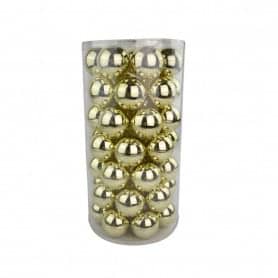 Paquet de 49 boules en verre D. 6cm 2 couleurs - Lapony - Décoration - Grossiste