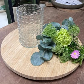 Vase en verre cylindre D. 10 x H. 15cm - Bubble - Contenants - Grossiste