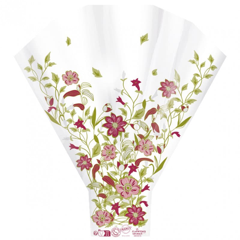 Paquet de 50 housses à bouquet 50x44x12cm 2 couleurs - Naturalia