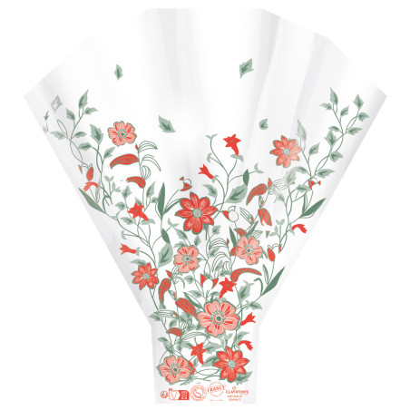 Paquet de 50 housses à bouquet emballage plastique grossiste fleuriste