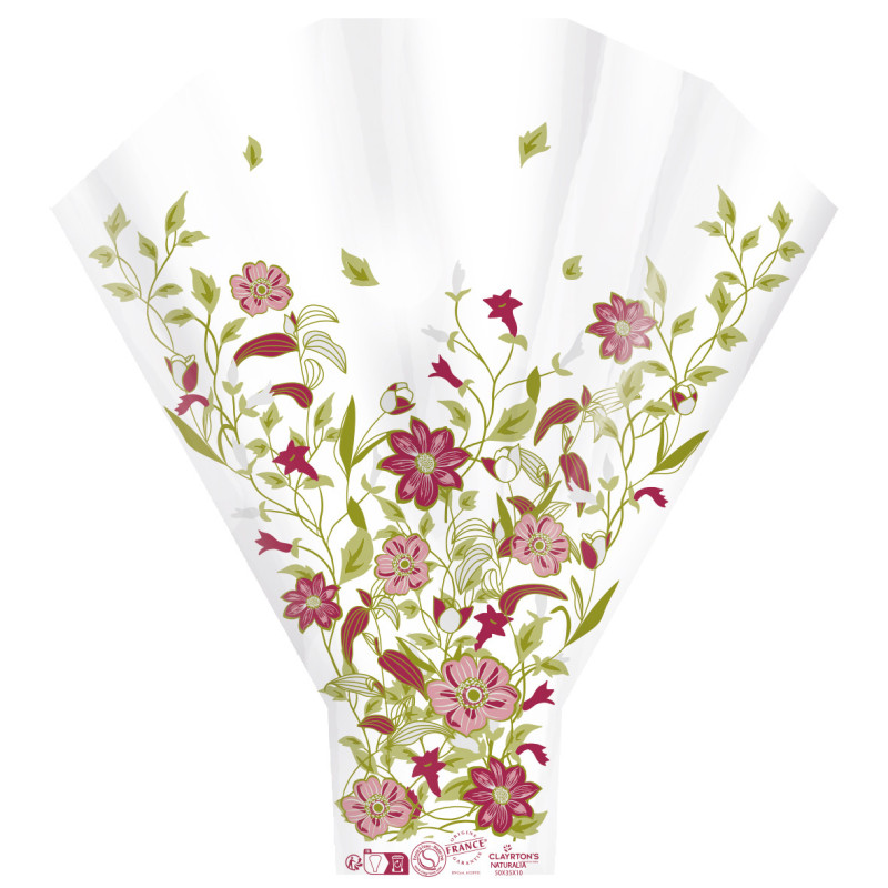 Paquet de 50 housses à bouquet emballage plastique grossiste fleuriste