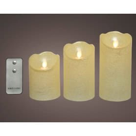 Paquet de 3 bougies LED avec télécommande - Judy - Décoration - Grossiste