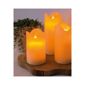 Paquet de 3 bougies LED avec télécommande - Judy - Décoration - Grossiste