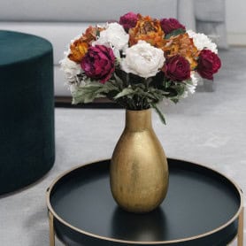 Pivoine artificielle 3 coloris petit prix tergal grossiste