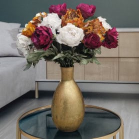 Rose artificielle 3 coloris tergal grossiste