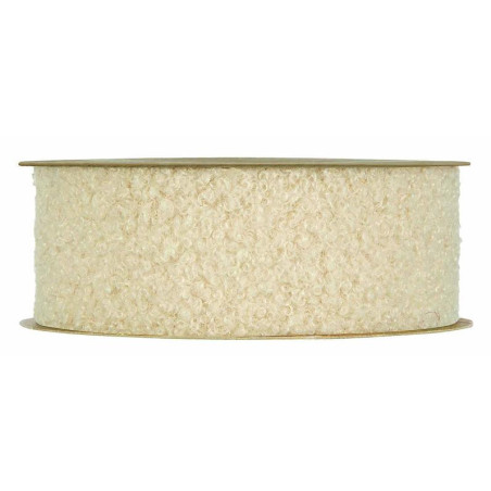 Ruban crème emballage fourniture fleuriste grossiste