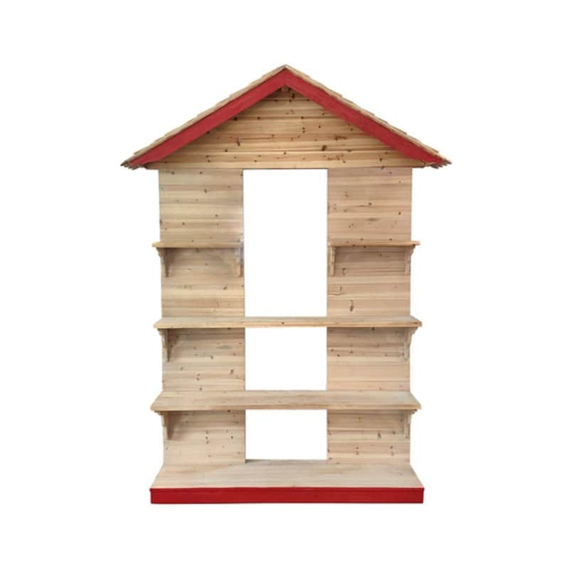Etagère chalet en bois 180x50x240cm - Kabane - Décoration - Mobilier - Grossiste Etagère chalet en bois 180x50x240cm - Kabane - Décoration - Mobilier - Grossiste