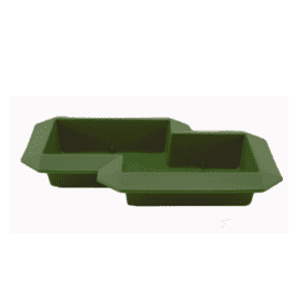 Coupe en plastique vert - Décalé - Support compo - Grossiste