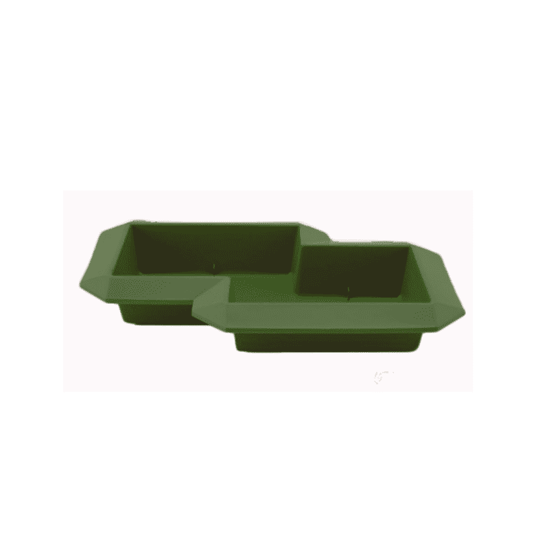 Coupe en plastique vert - Décalé - Support compo - Grossiste