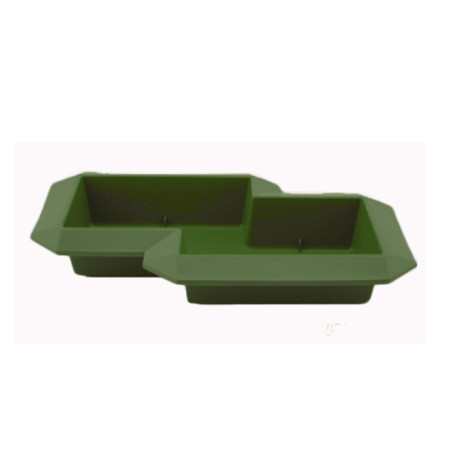 Coupe en plastique vert - Décalé - Support compo - Grossiste