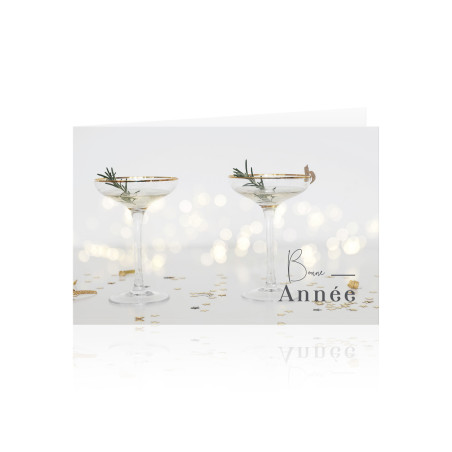 Paquet de 10 cartes double bonne année emballage grossiste fleuriste