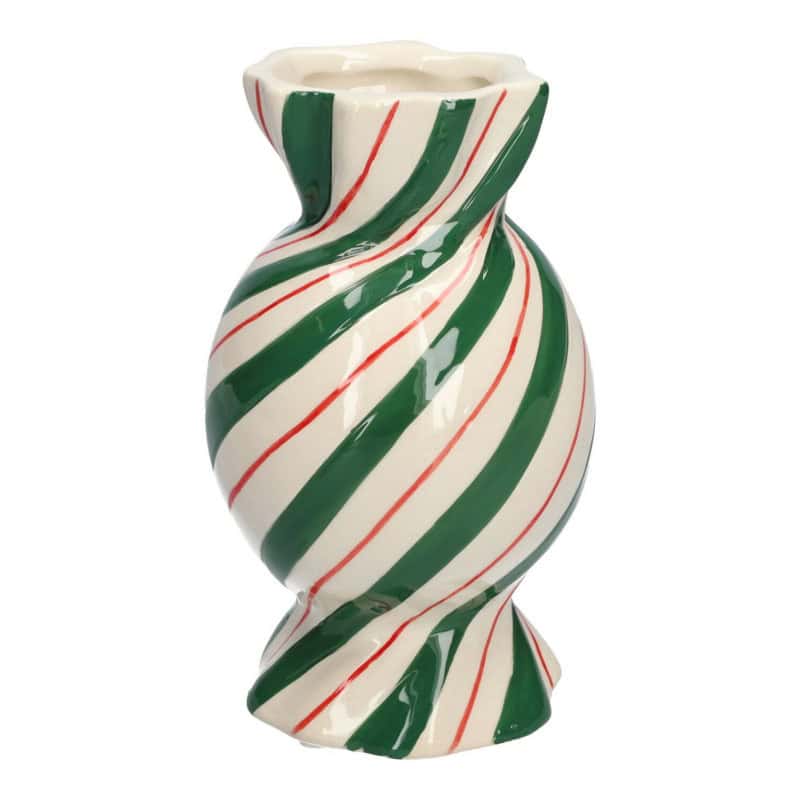 Vase céramique noël forme bonbon grossiste décoration Vase céramique noël forme bonbon grossiste décoration