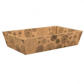 Barquette kraft rosaces 3 tailles - Tempere - Emballage - Grossiste