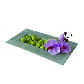 Plateau rectangle en zinc naturel