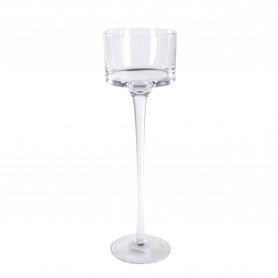 Photophore en verre sur pied - matériel fleuriste