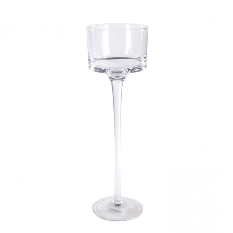 Photophore en verre sur pied - matériel fleuriste Photophore en verre sur pied - matériel fleuriste