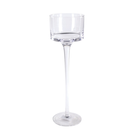 Photophore en verre sur pied - matériel fleuriste