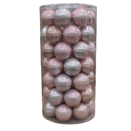 Paquet de 49 boules en verre D. 6cm 2 couleurs - Lapony - Décoration - Grossiste