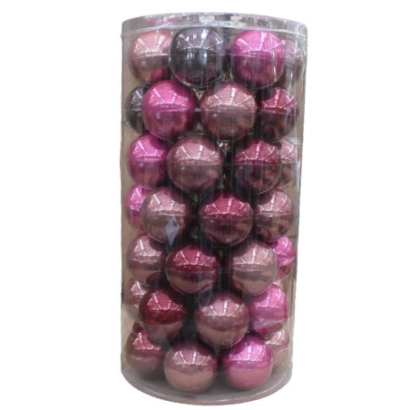 Paquet de 49 boules en verre D. 6cm 2 couleurs - Lapony - Décoration - Grossiste