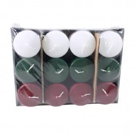 Paquet de 12 bougies cylindre (assortiment 3 couleurs) - Italy - Grossiste