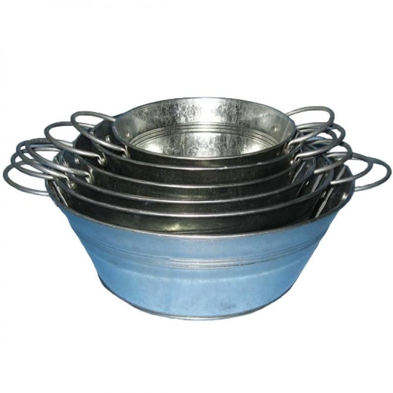 Coupe ronde à anses en zinc - Basil - Contenants - Grossiste Coupe ronde à anses en zinc - Basil - Contenants - Grossiste