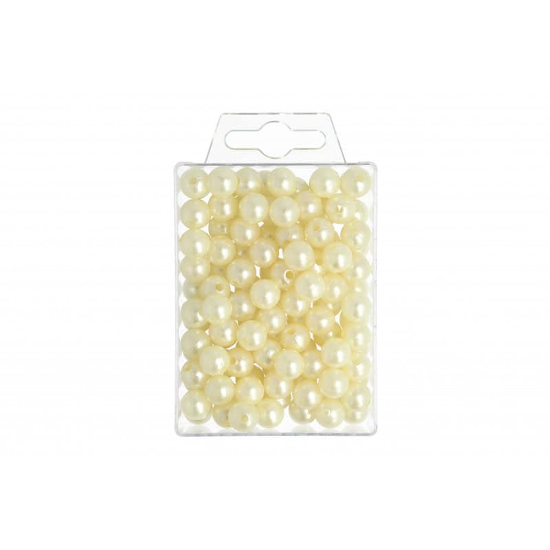 120 perles en plastiques ivoires Karzo - Grossiste fleuriste 120 perles en plastiques ivoires Karzo - Grossiste fleuriste