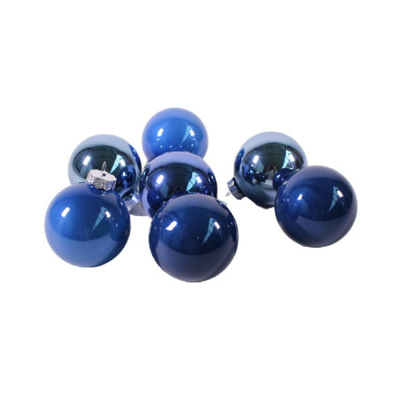 Paquet de 49 boules en verre D. 6cm 2 couleurs - Lapony - Décoration - Grossiste
