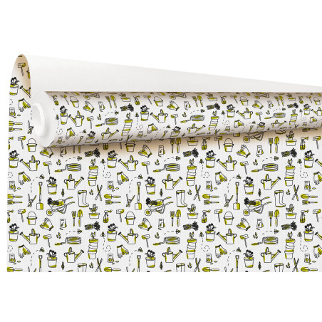 Rouleau de kraft imprimé 0.80x40M - Jardinerie - Emballage - Grossiste