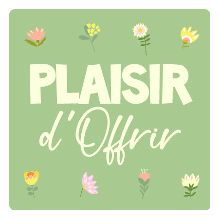 Rouleau de 500 étiquettes adhésives "plaisir d'offrir" - Tacoma - Grossiste