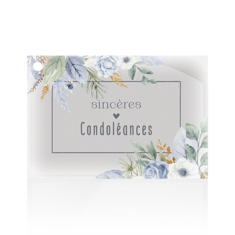 Paquet de 10 cartes + enveloppes imagine "condoléances" - Spokane - Carterie - Grossiste