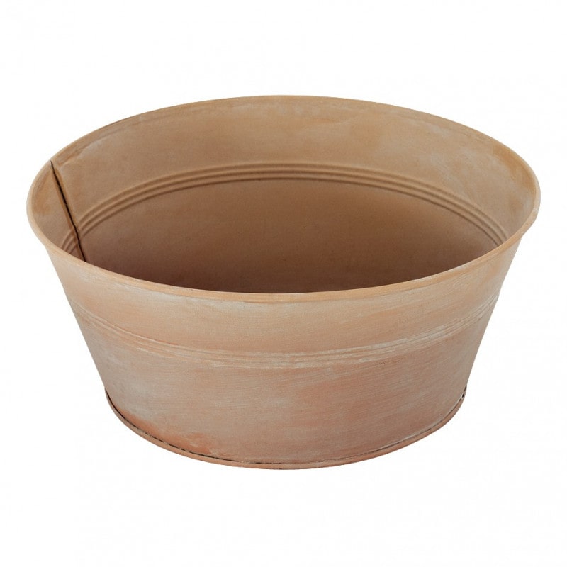 Coupe ronde métal ivoire blanchi Prélude - materiel fleuriste Coupe ronde métal ivoire blanchi Prélude - materiel fleuriste