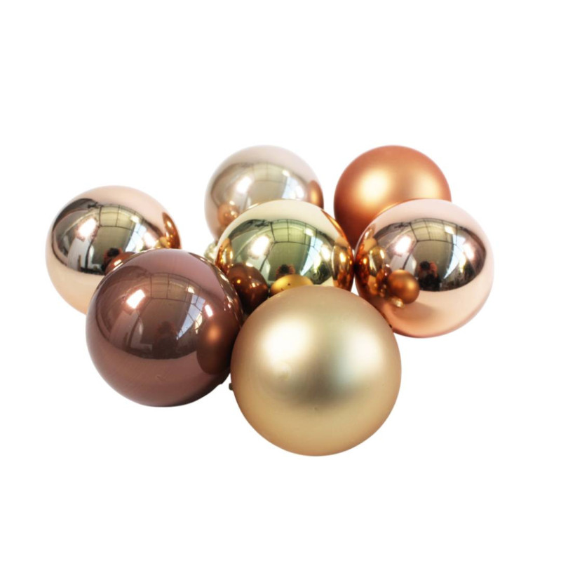Paquet de 49 boules en verre D. 6cm 2 couleurs - Lapony - Décoration - Grossiste