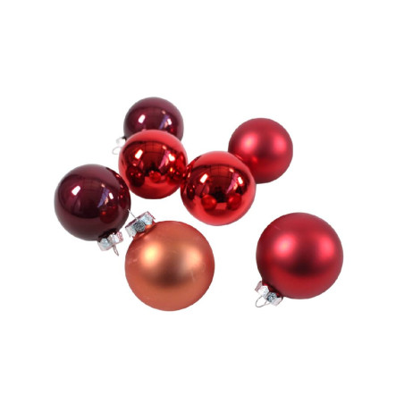 Paquet de 49 boules en verre D. 6cm 2 couleurs - Lapony - Décoration - Grossiste