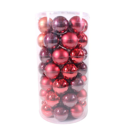 Paquet de 49 boules en verre D. 6cm 2 couleurs - Lapony - Décoration - Grossiste