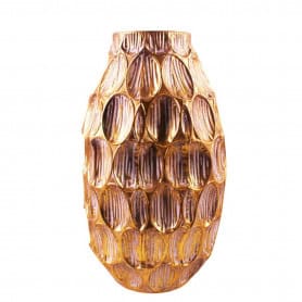 Vase en métal martelé H. 45.5cm - Lumière d'or