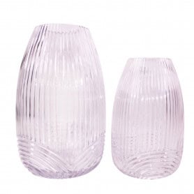 Vase en verre 2 tailles - Linéaire - Verrerie - Mariage - Grossiste