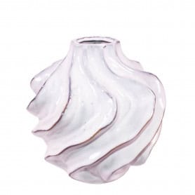 Vase en verre blanc torsadé - Fusion - Verrerie - Mariage - Grossiste