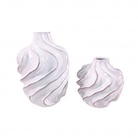 Vase en verre blanc torsadé - Fusion - Verrerie - Mariage - Grossiste