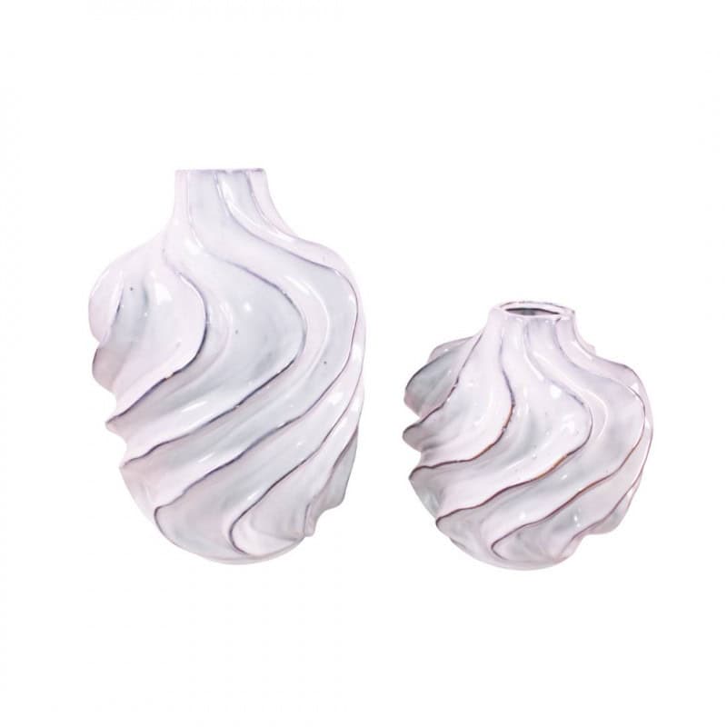 Vase en verre blanc torsadé - Fusion - Verrerie - Mariage - Grossiste Vase en verre blanc torsadé - Fusion - Verrerie - Mariage - Grossiste