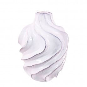 Vase en verre blanc torsadé - Fusion - Verrerie - Mariage - Grossiste