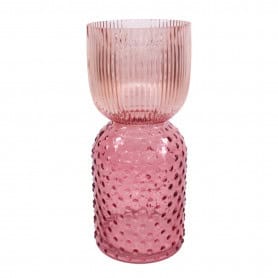 Vase en verre bicolore texturé - Rayon - Verrerie - Grossiste