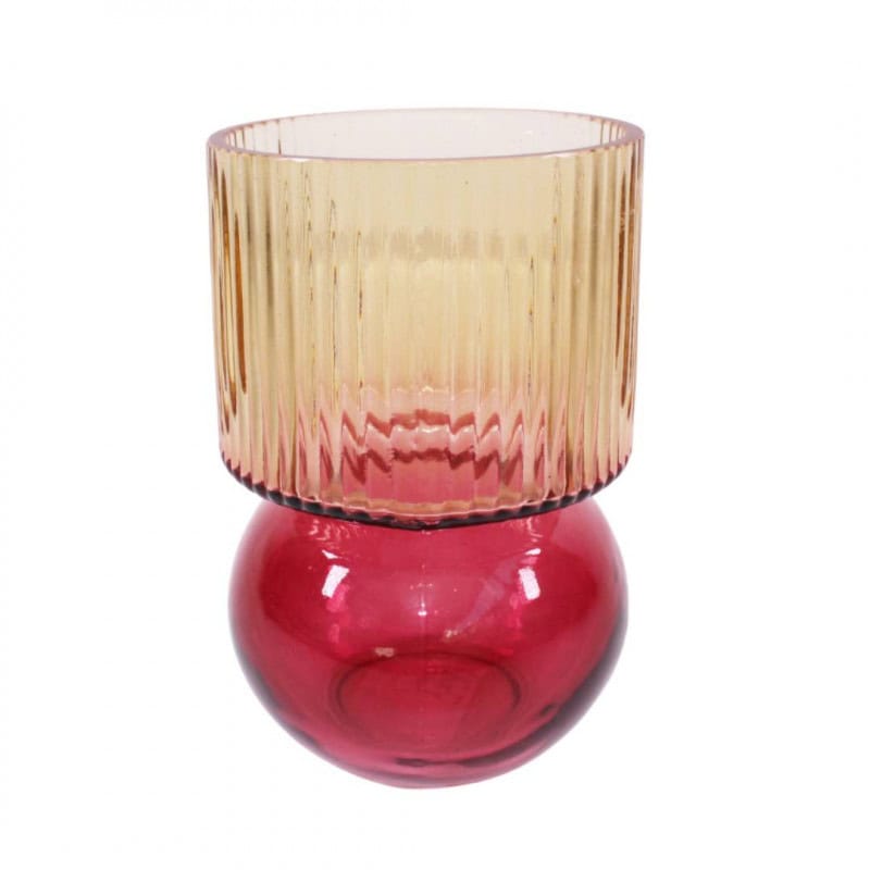 Vase en verre bicolore base boule - Harmonie - Verrerie - Grossiste Vase en verre bicolore base boule - Harmonie - Verrerie - Grossiste