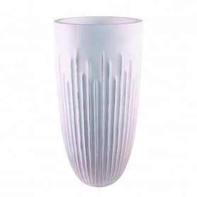 Vase strié en résine 2 tailles - Lumineux - Contenant - Grossiste