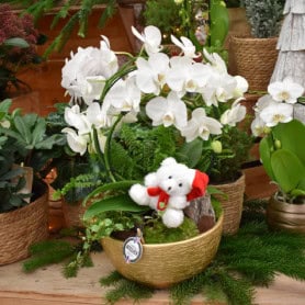 Pic ours blanc décoration noël grossiste
