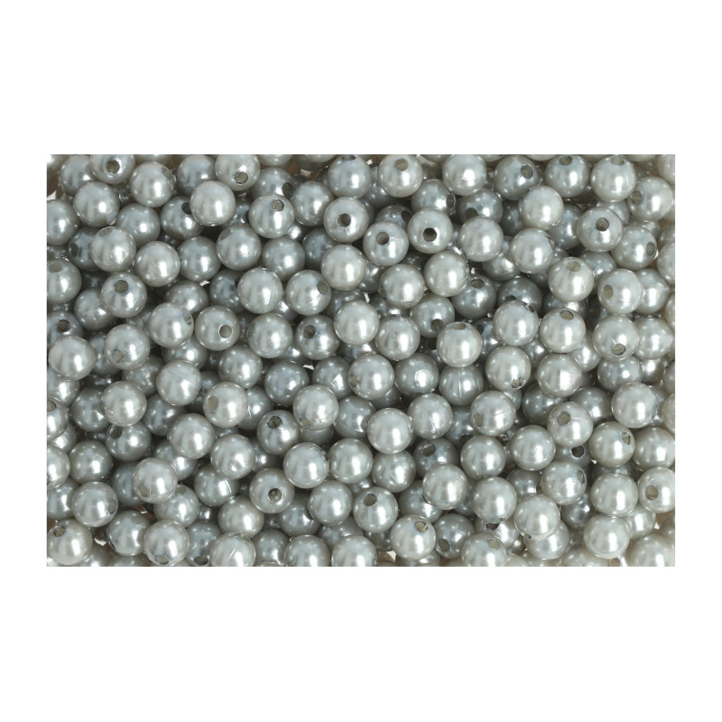 Boite de 120 perles D. 10mm argent - grossiste fleuriste accessoires