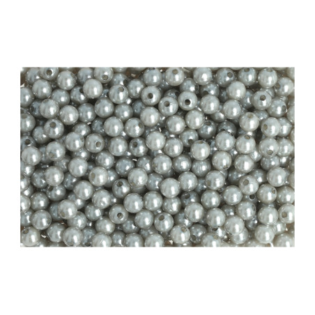 Boite de 120 perles D. 10mm argent - grossiste fleuriste accessoires
